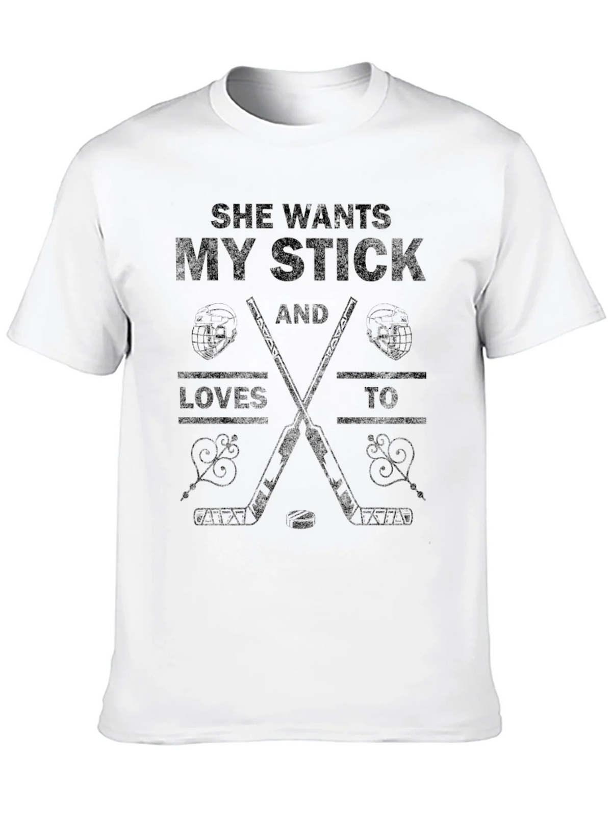 She Wants My Stick Hockey T-Shirt product image 9