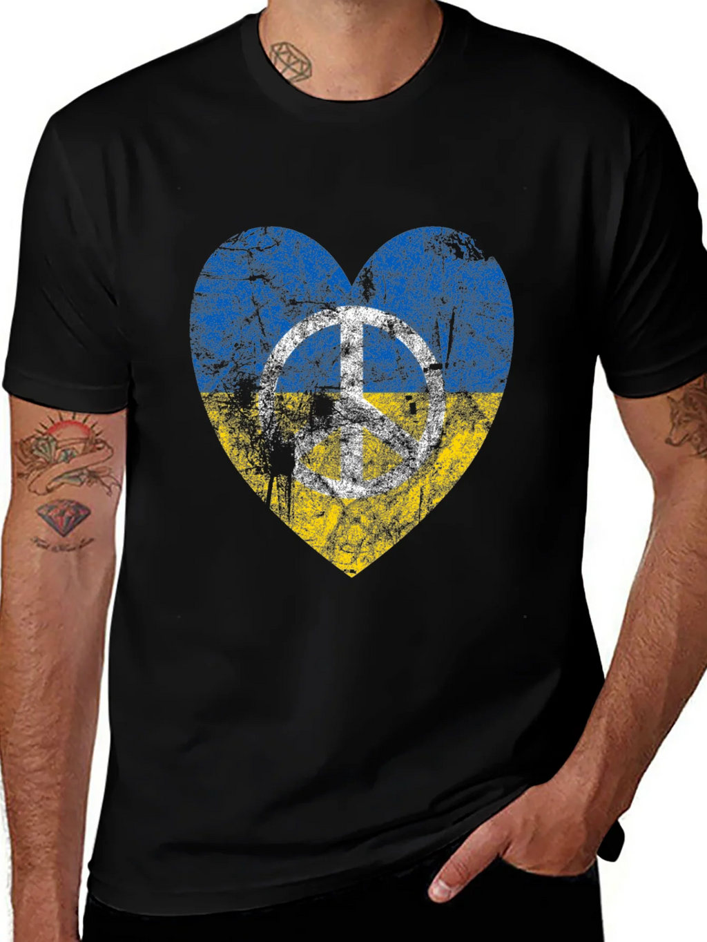 Ukraine Peace Heart T-Shirt - Stand for product image 1