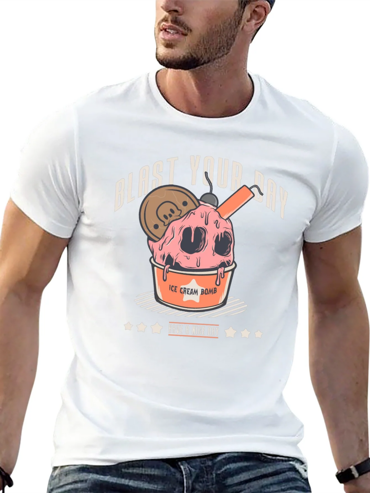 Blast Your Day Ice Cream Bomb Graphic Tee product image 10