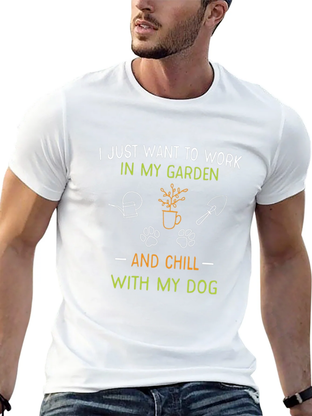Gardening & Dog Lover T-Shirt: Work in my Garden & Chill product image 11