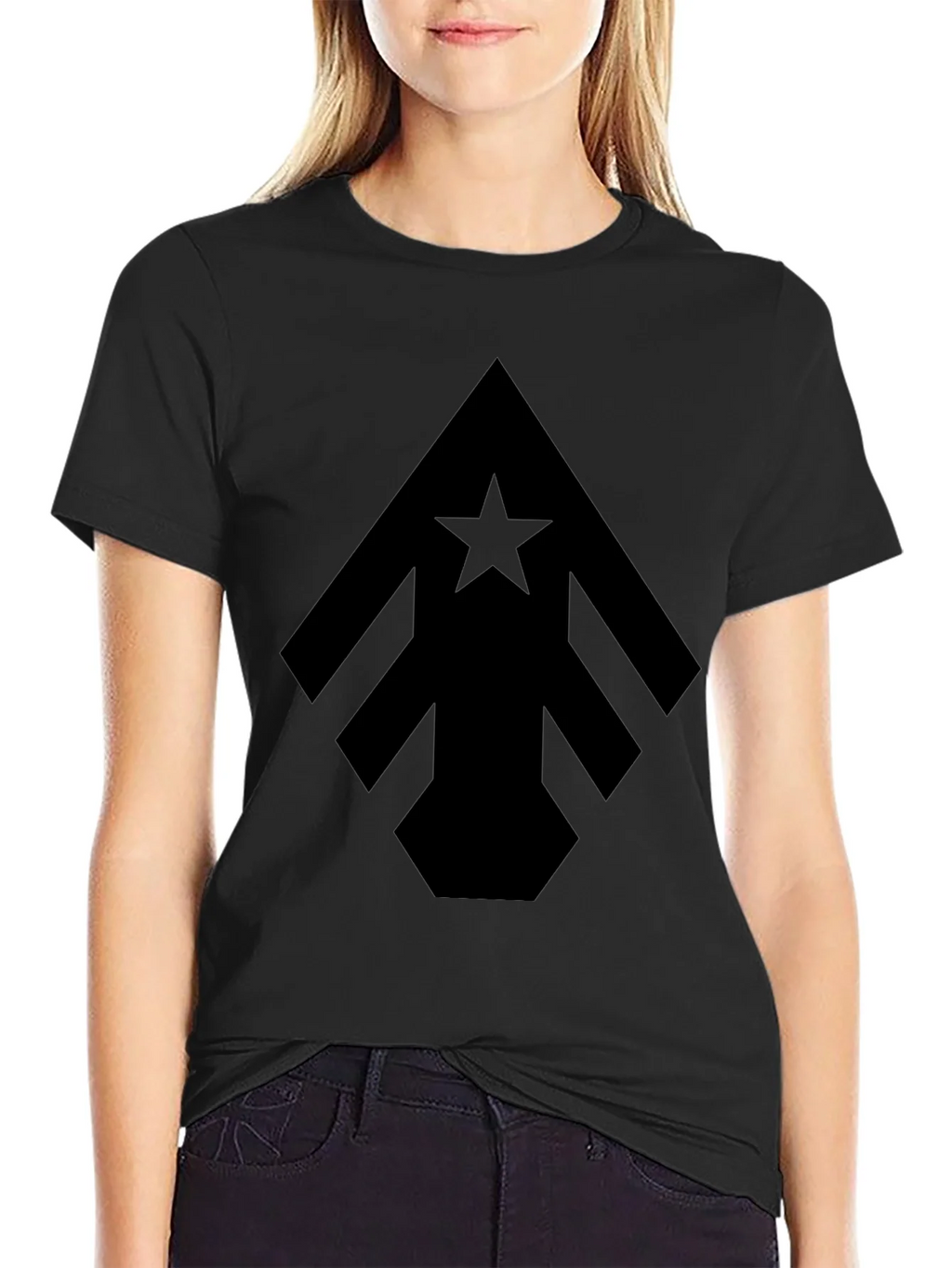 Geometric Star Arrow Black T-Shirt product image 2