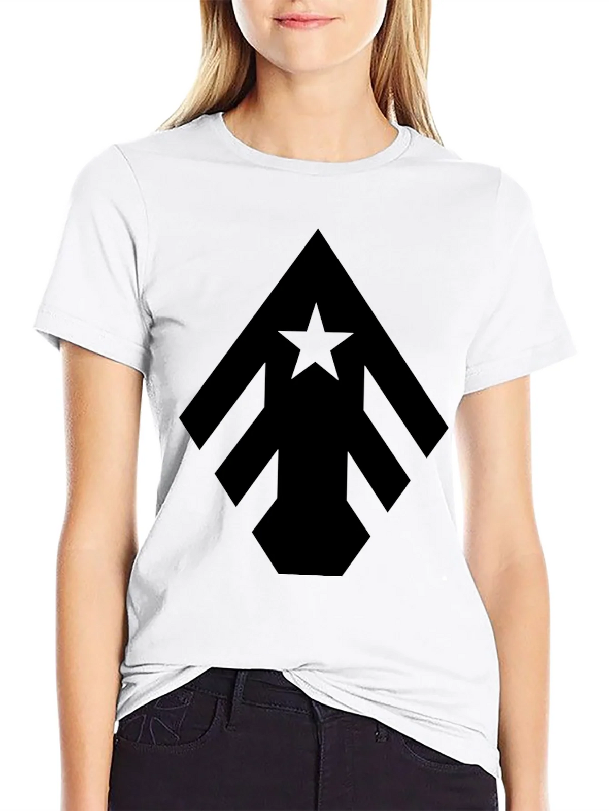 Geometric Star Arrow Black T-Shirt product image 8