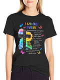 I Can Only Imagine Floral Cross Graphic T-Shirt product image 1