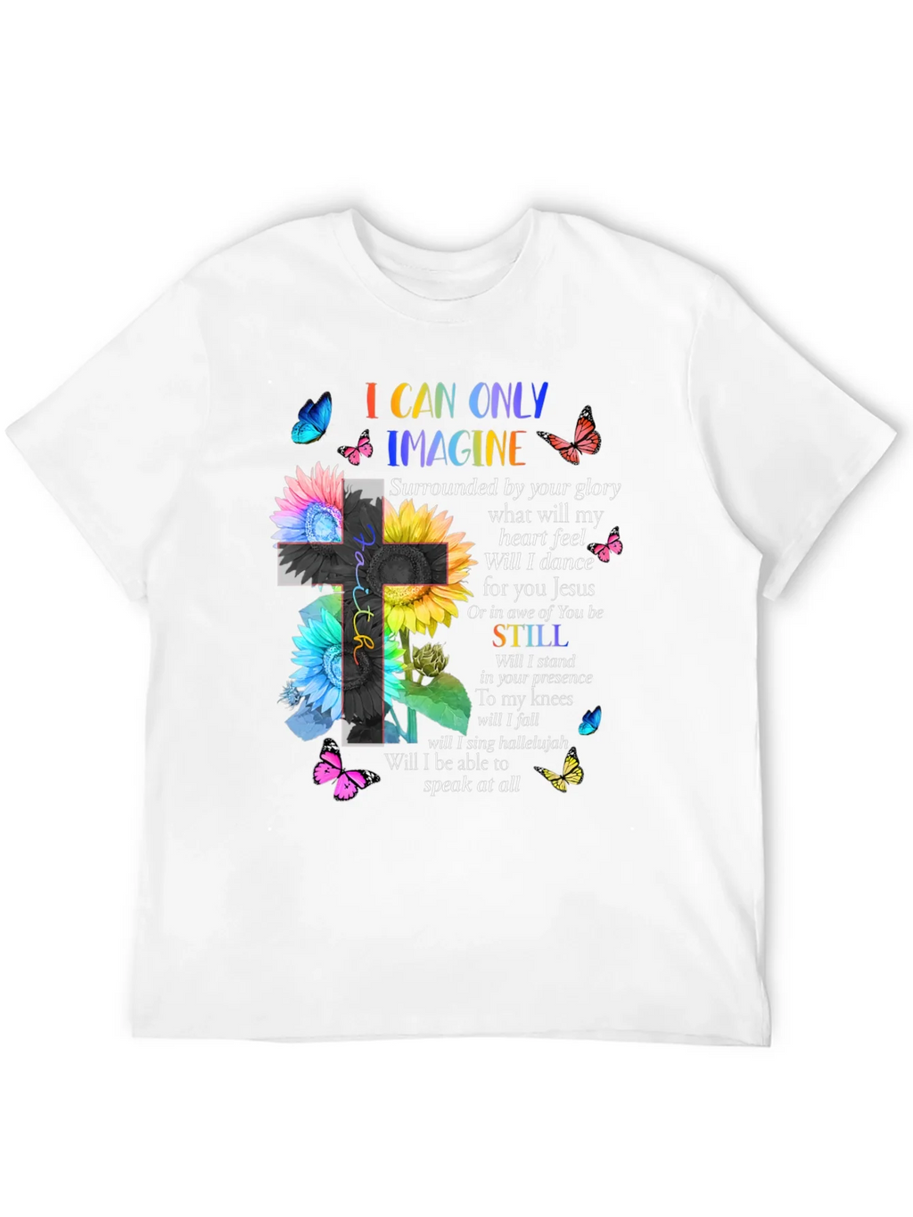 I Can Only Imagine Floral Cross Graphic T-Shirt product image 9