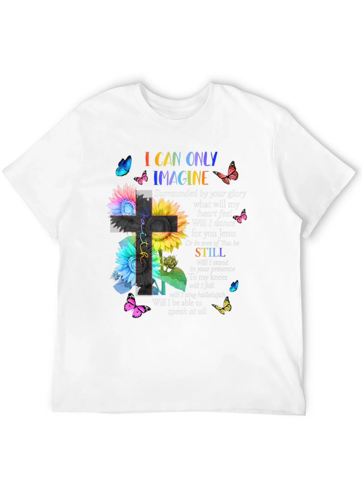I Can Only Imagine Floral Cross Graphic T-Shirt product image 9