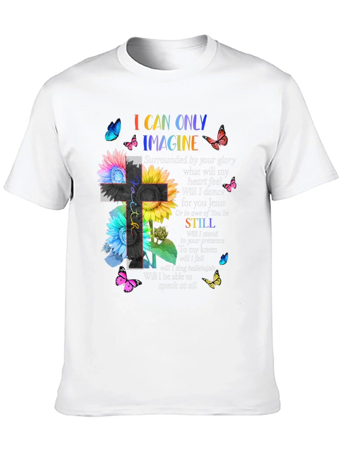 I Can Only Imagine Floral Cross Graphic T-Shirt product image 7