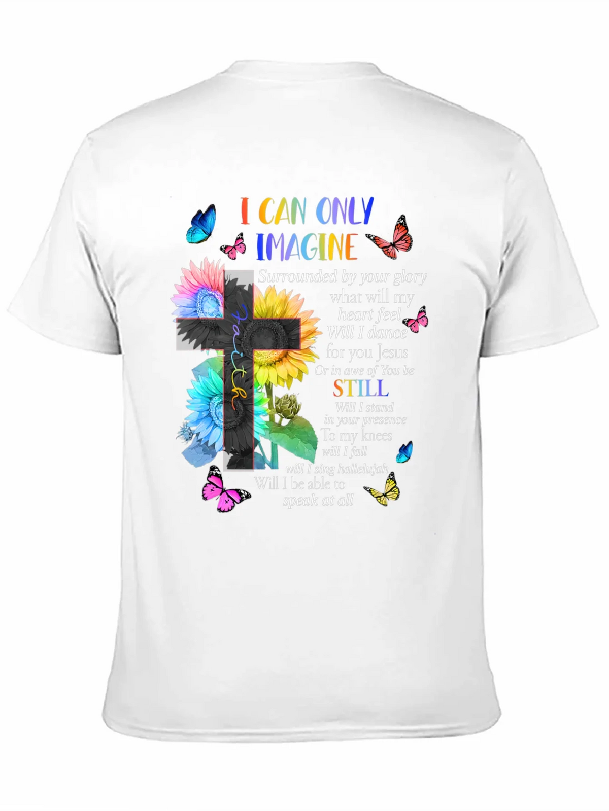 I Can Only Imagine Floral Cross Graphic T-Shirt product image 8