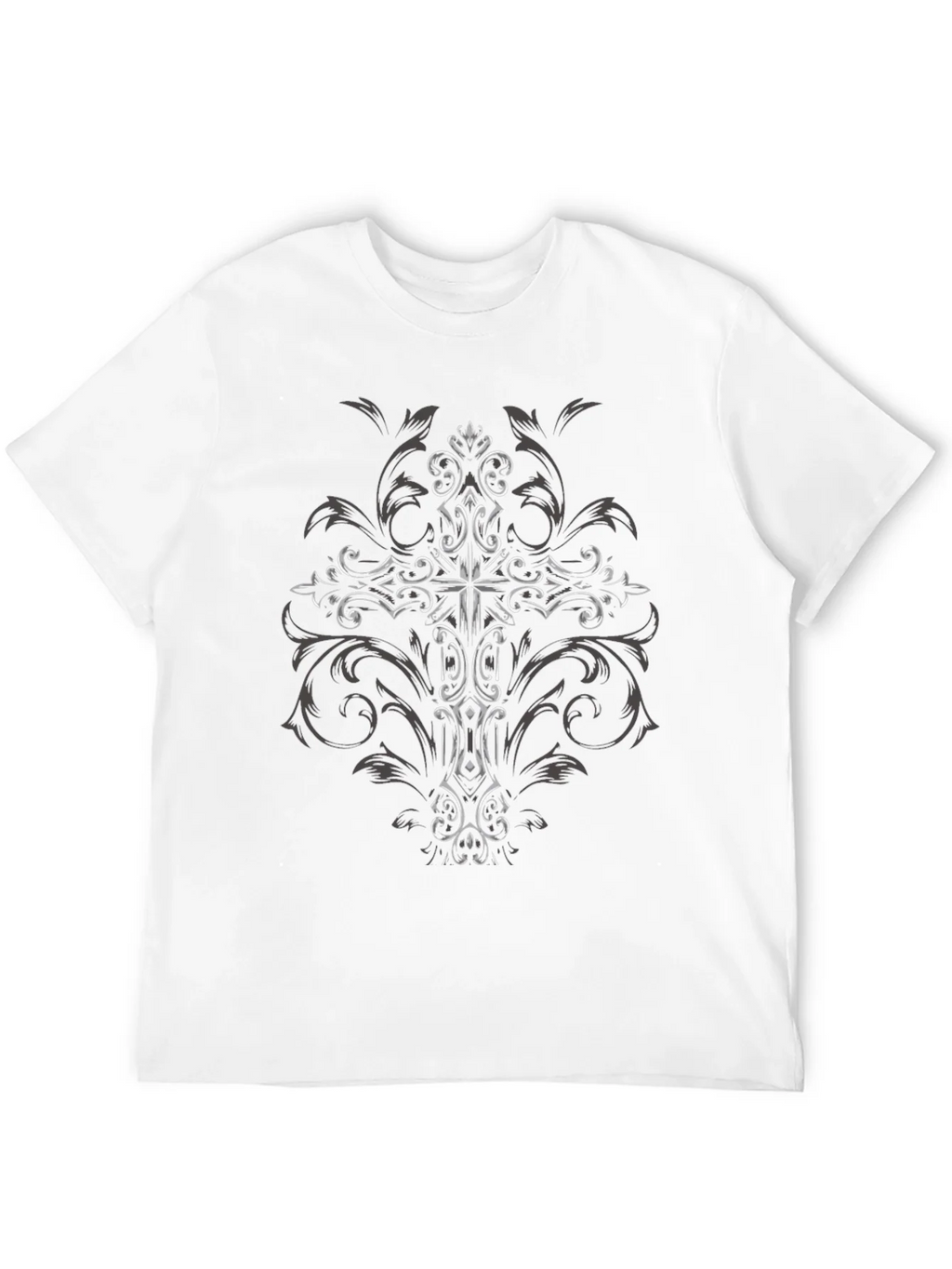 Ornate Cross Graphic Black T-Shirt product image 10