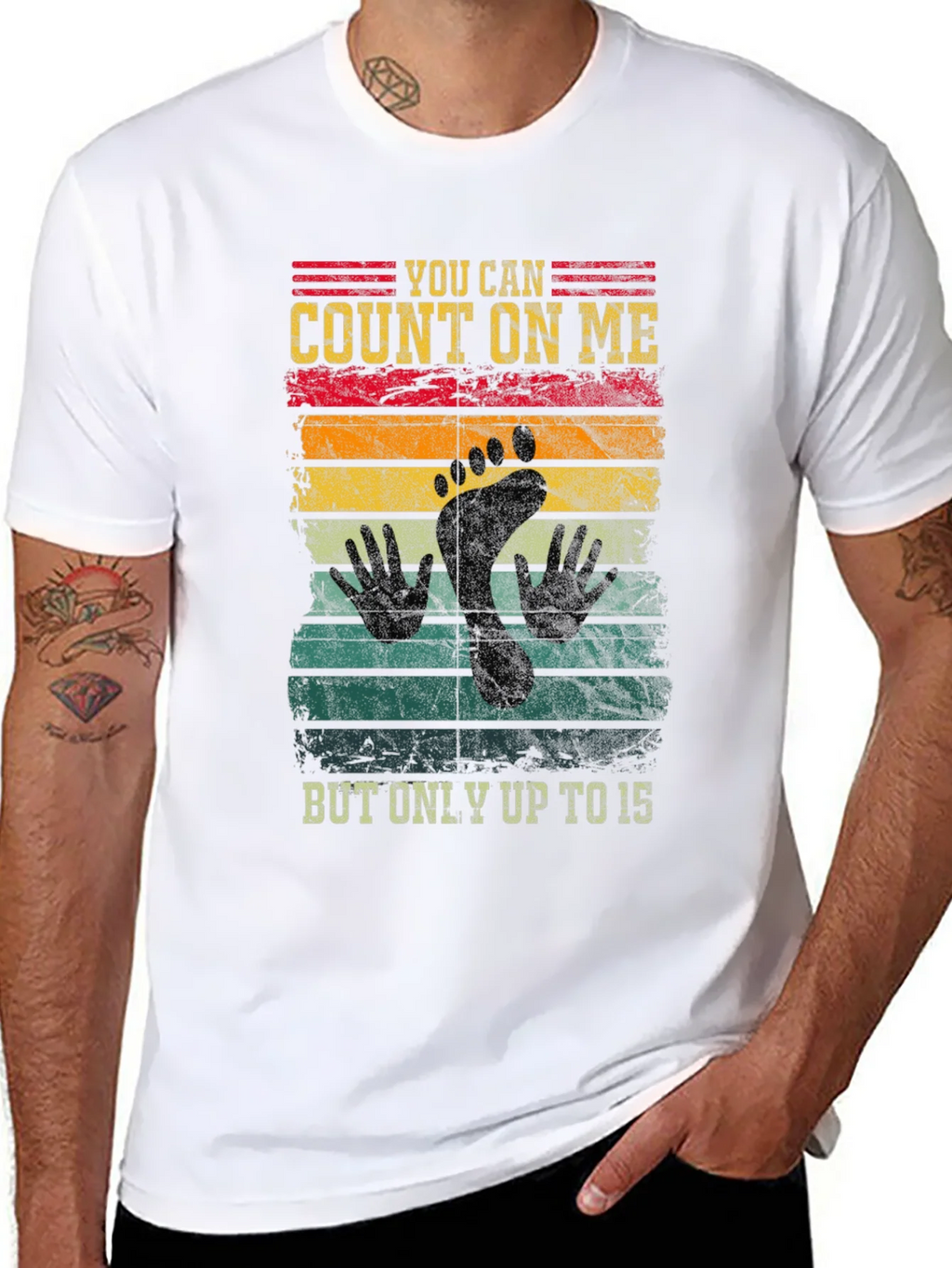 Count On Me Footprint Graphic T-Shirt product image 7
