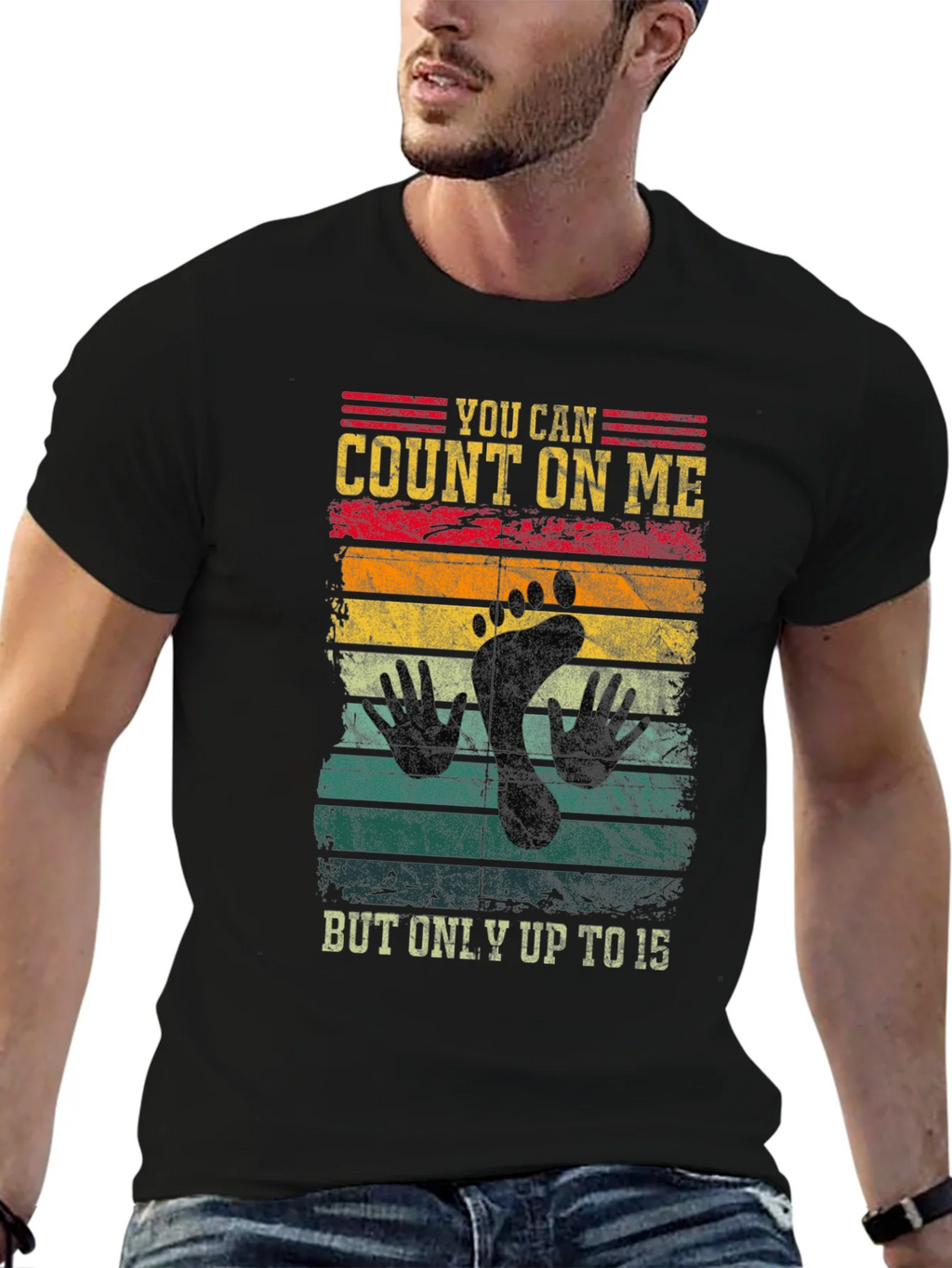 Count On Me Footprint Graphic T-Shirt product image 6