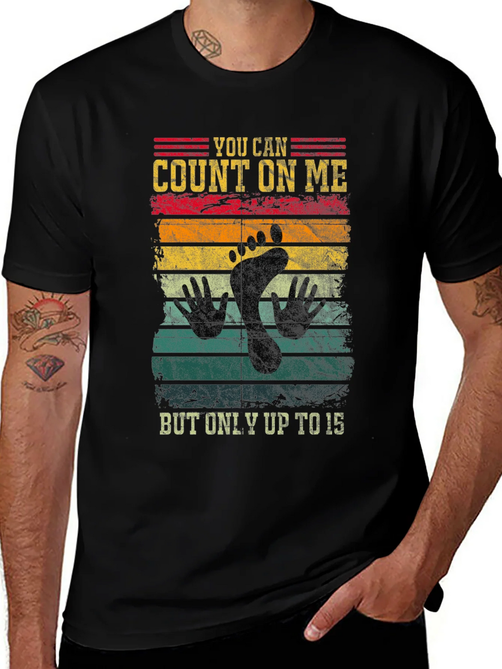 Count On Me Footprint Graphic T-Shirt product image 1