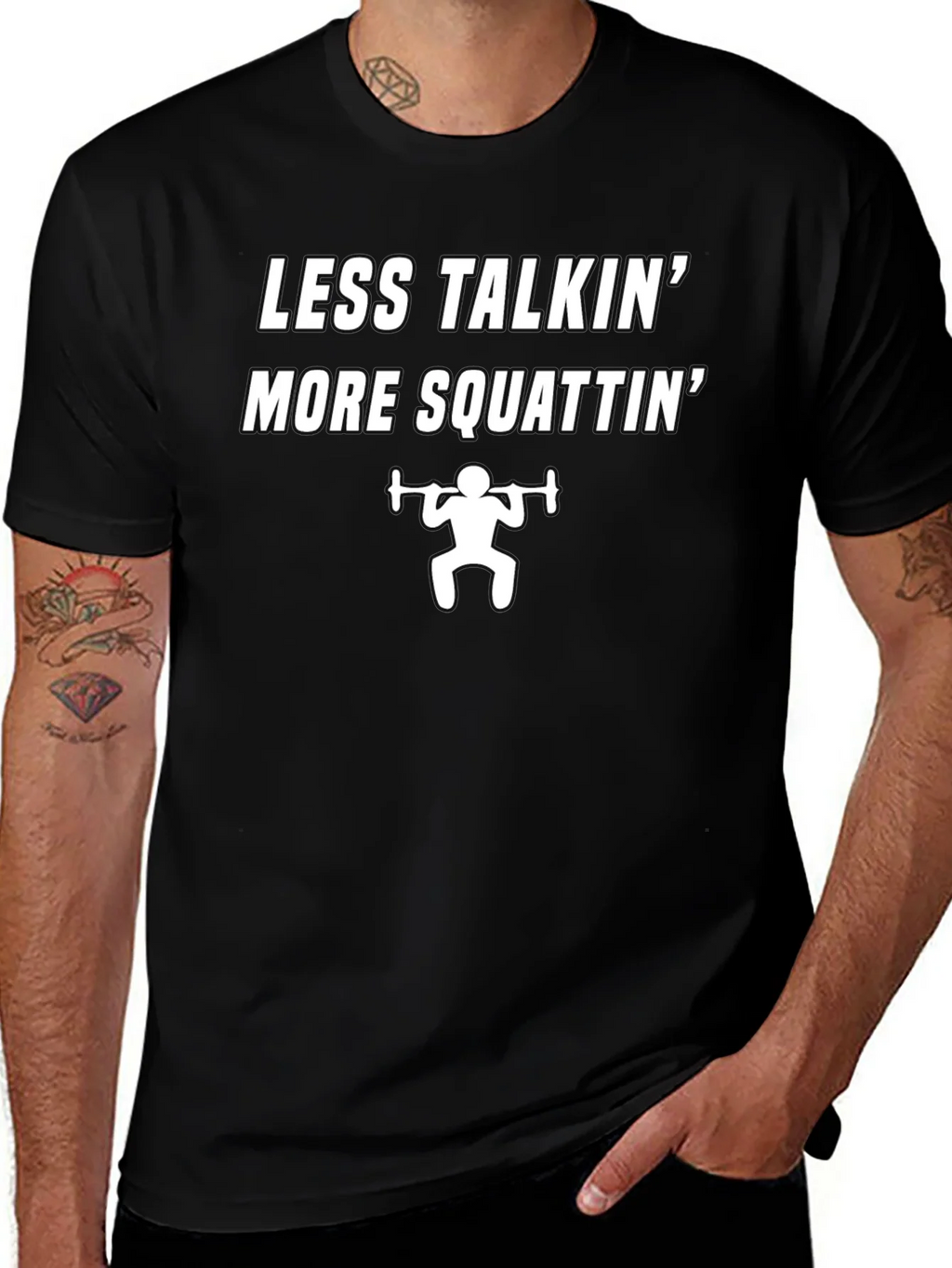 Less Talkin More Squattin Graphic T-Shirt product image 1