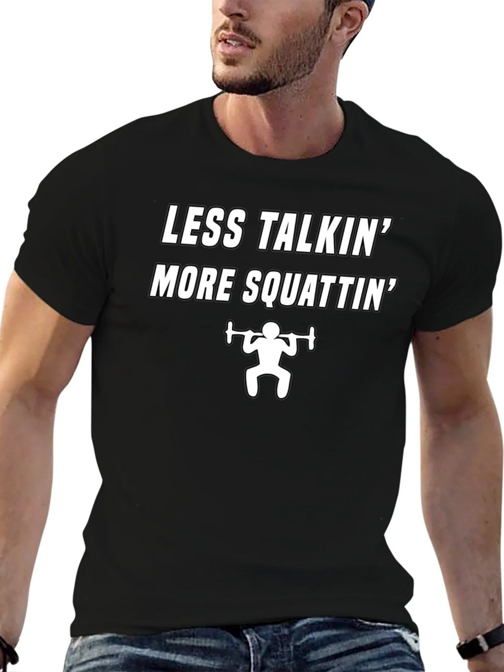 Less Talkin More Squattin Graphic T-Shirt product image 4
