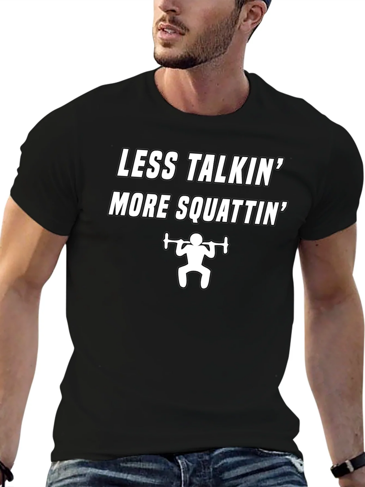 Less Talkin More Squattin Graphic T-Shirt product image 4