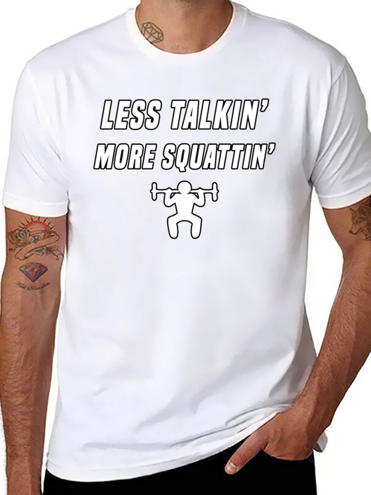 Less Talkin More Squattin Graphic T-Shirt product image 5