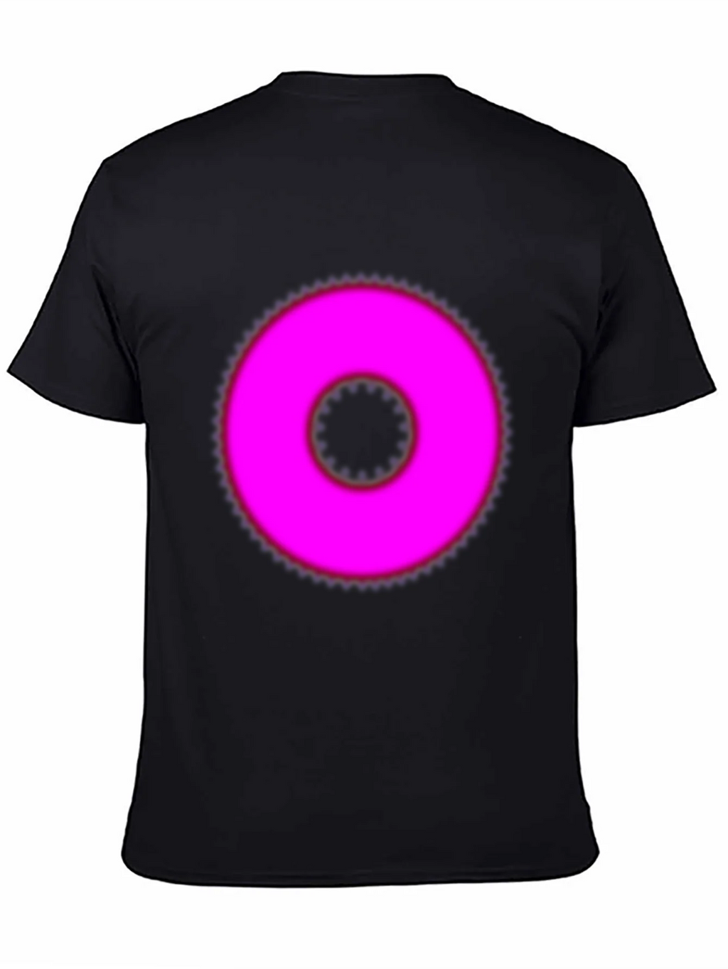 Pink Ring Graphic Black T-Shirt