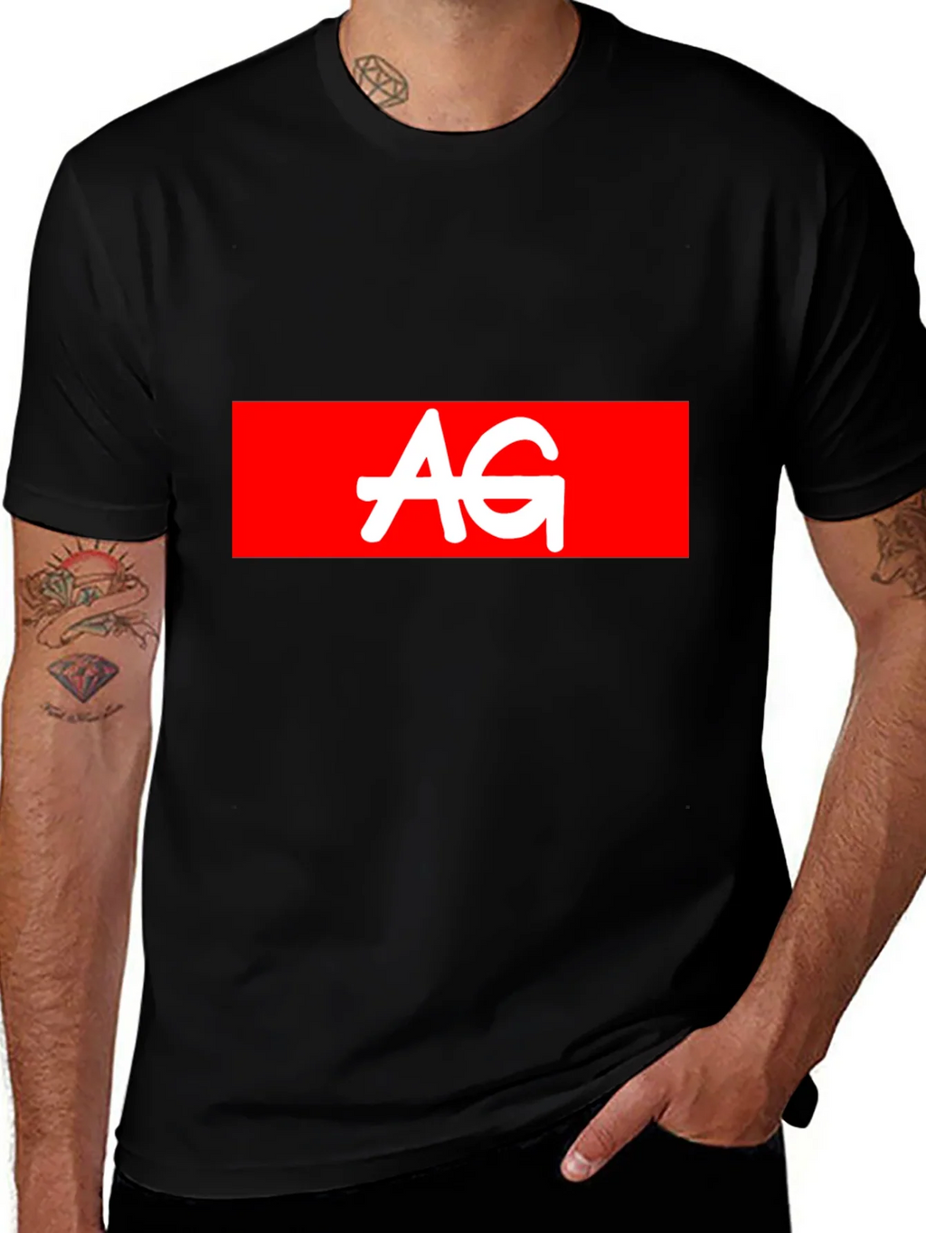 AG Logo Black Tee - Casual Style product image 1