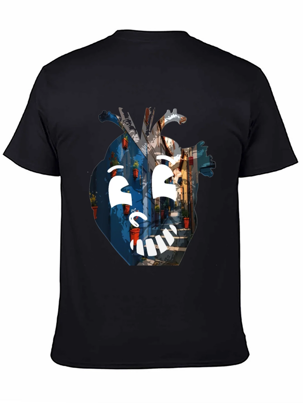 Artistic Heart Graphic Black T-Shirt product image 4