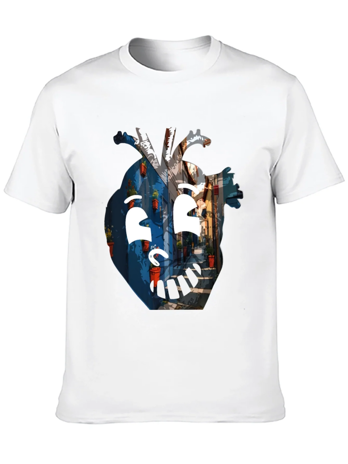 Artistic Heart Graphic Black T-Shirt product image 8