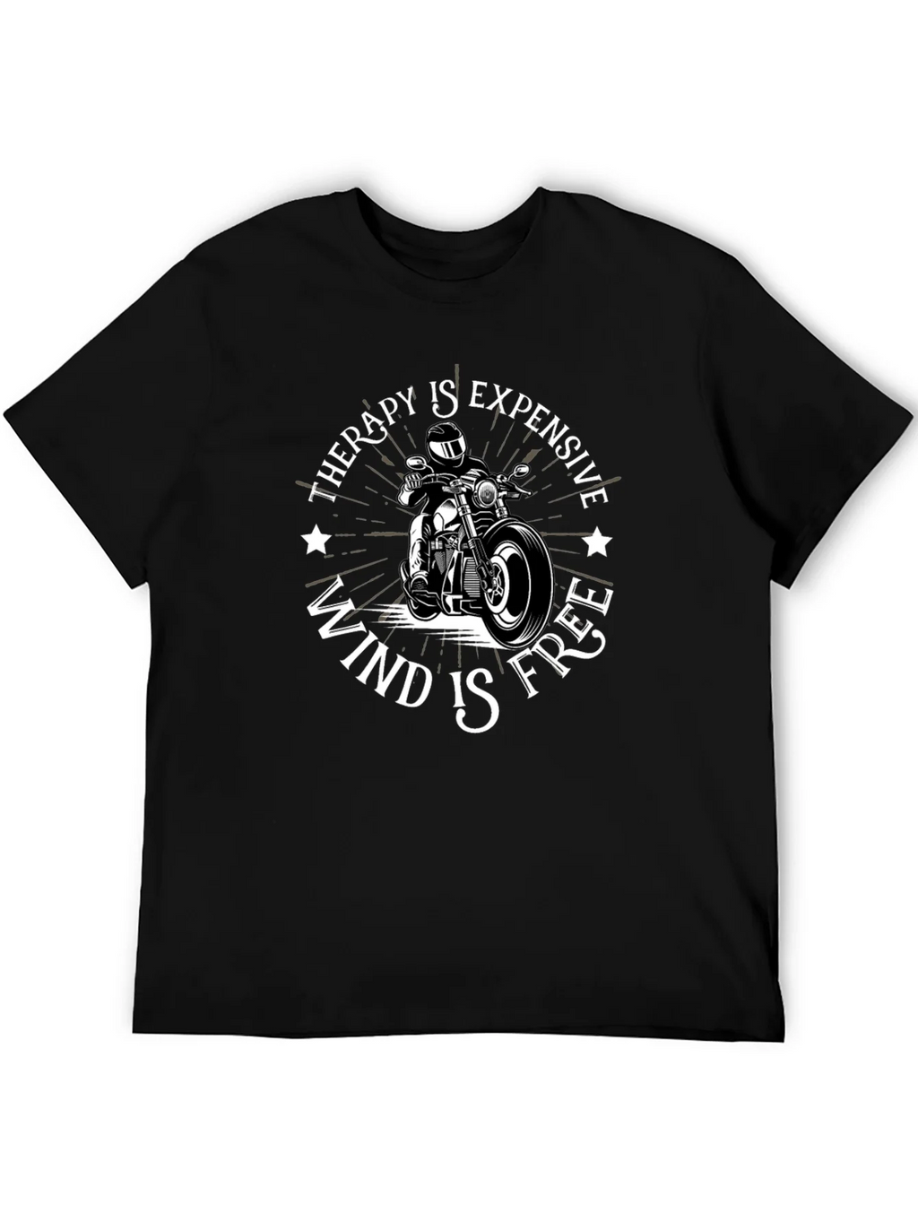 Therapy is Expensive Wind is Free Black T-Shirt product image 4