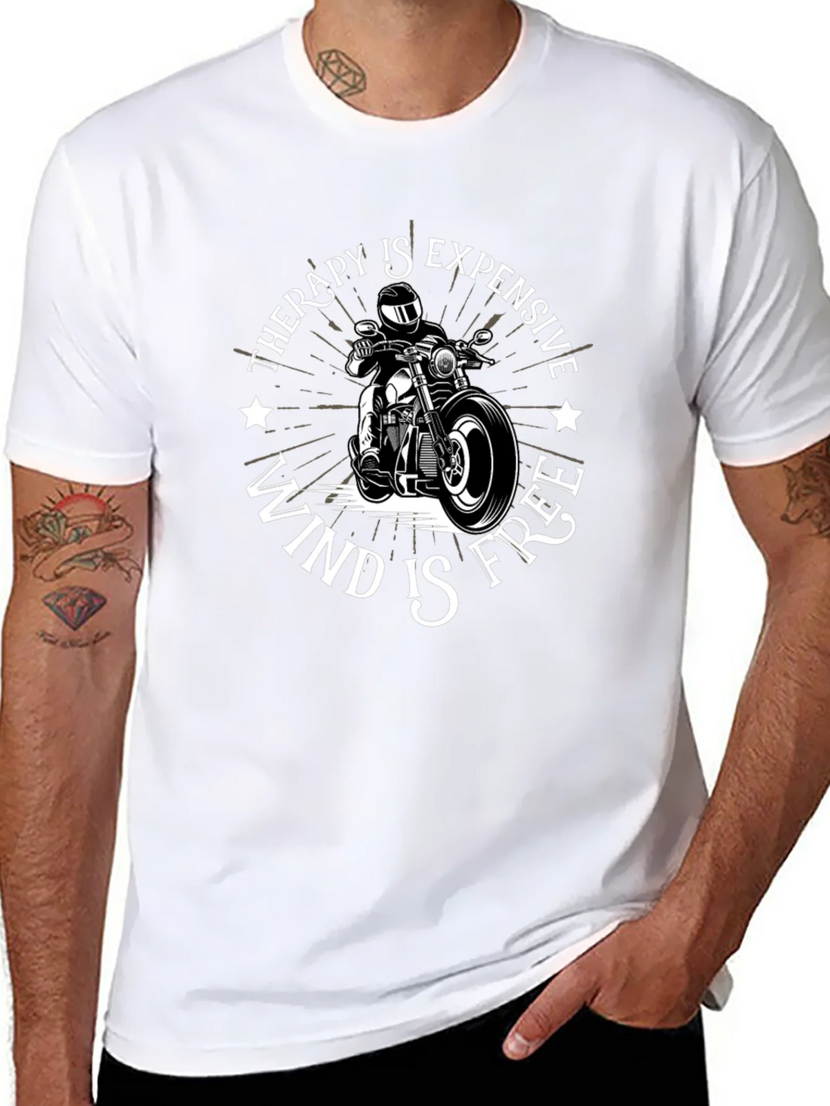 Therapy is Expensive Wind is Free Black T-Shirt product image 6
