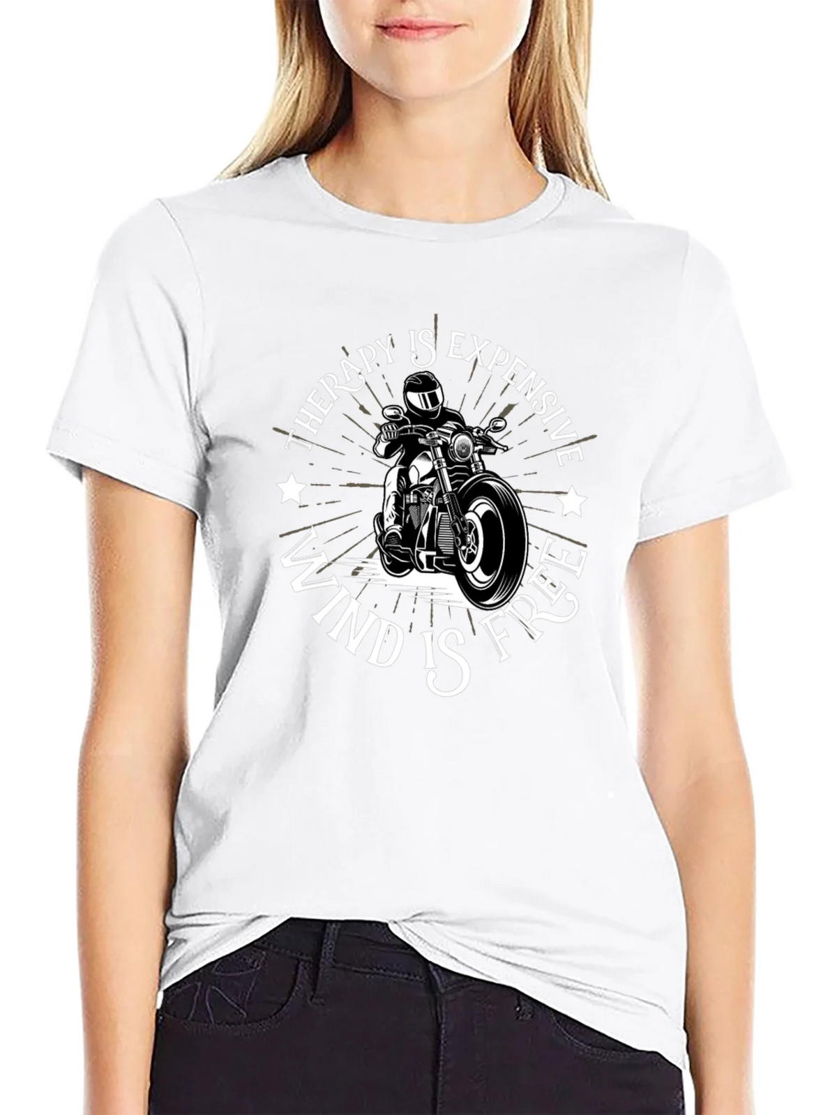 Therapy is Expensive Wind is Free Black T-Shirt product image 7