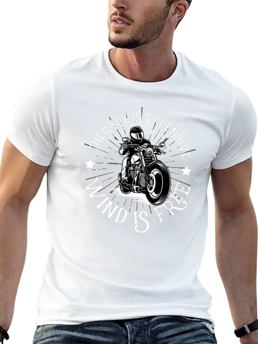 Therapy is Expensive Wind is Free Black T-Shirt product image 11