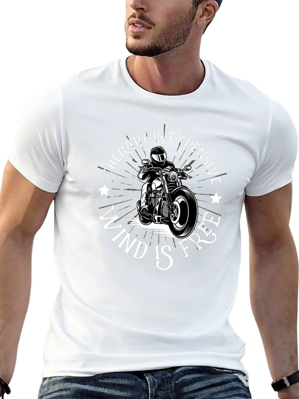 Therapy is Expensive Wind is Free Black T-Shirt product image 11