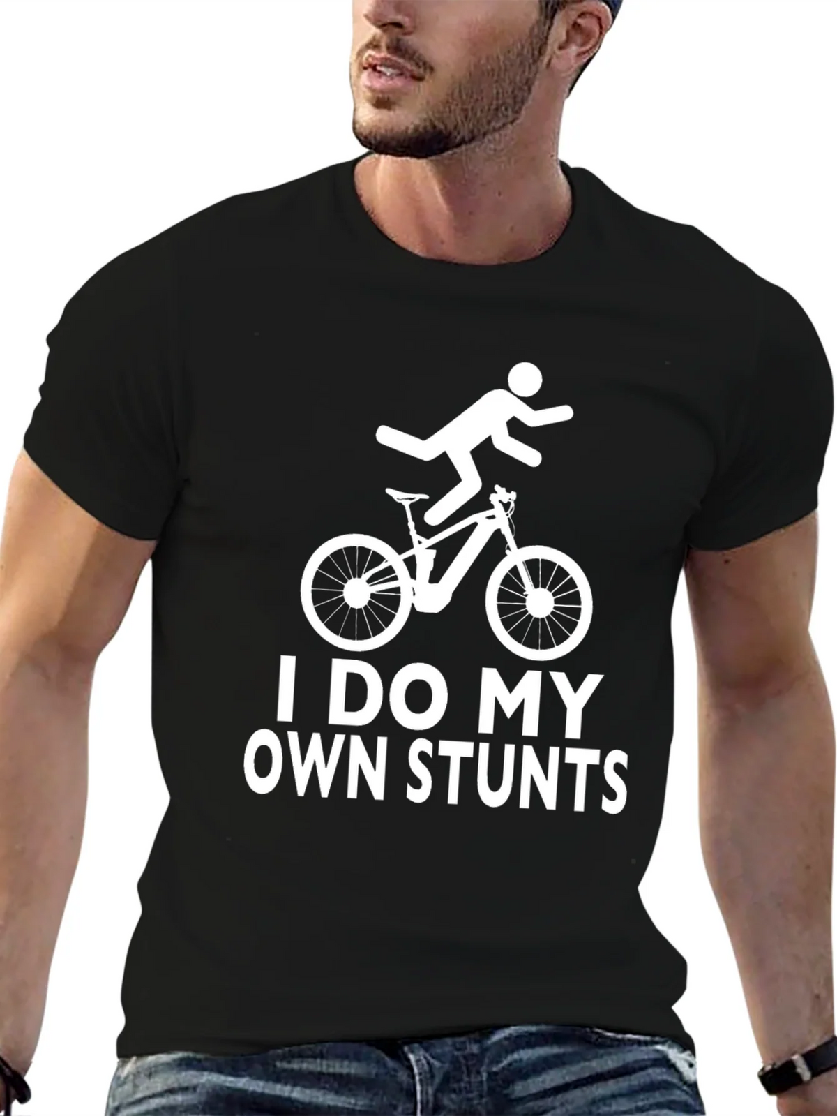 I Do My Own Stunts Funny T-Shirt Mountain Bike product image 6