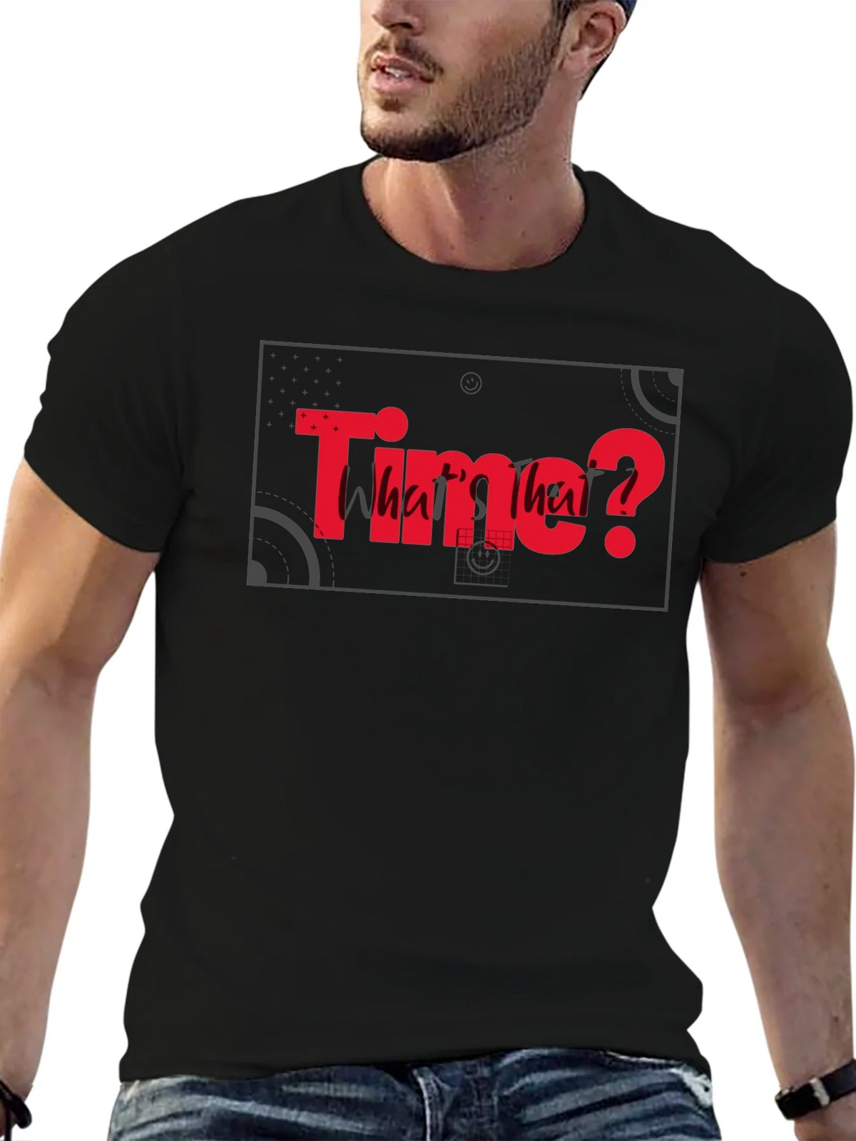 Time? Whats that? Graphic Black T-Shirt product image 4