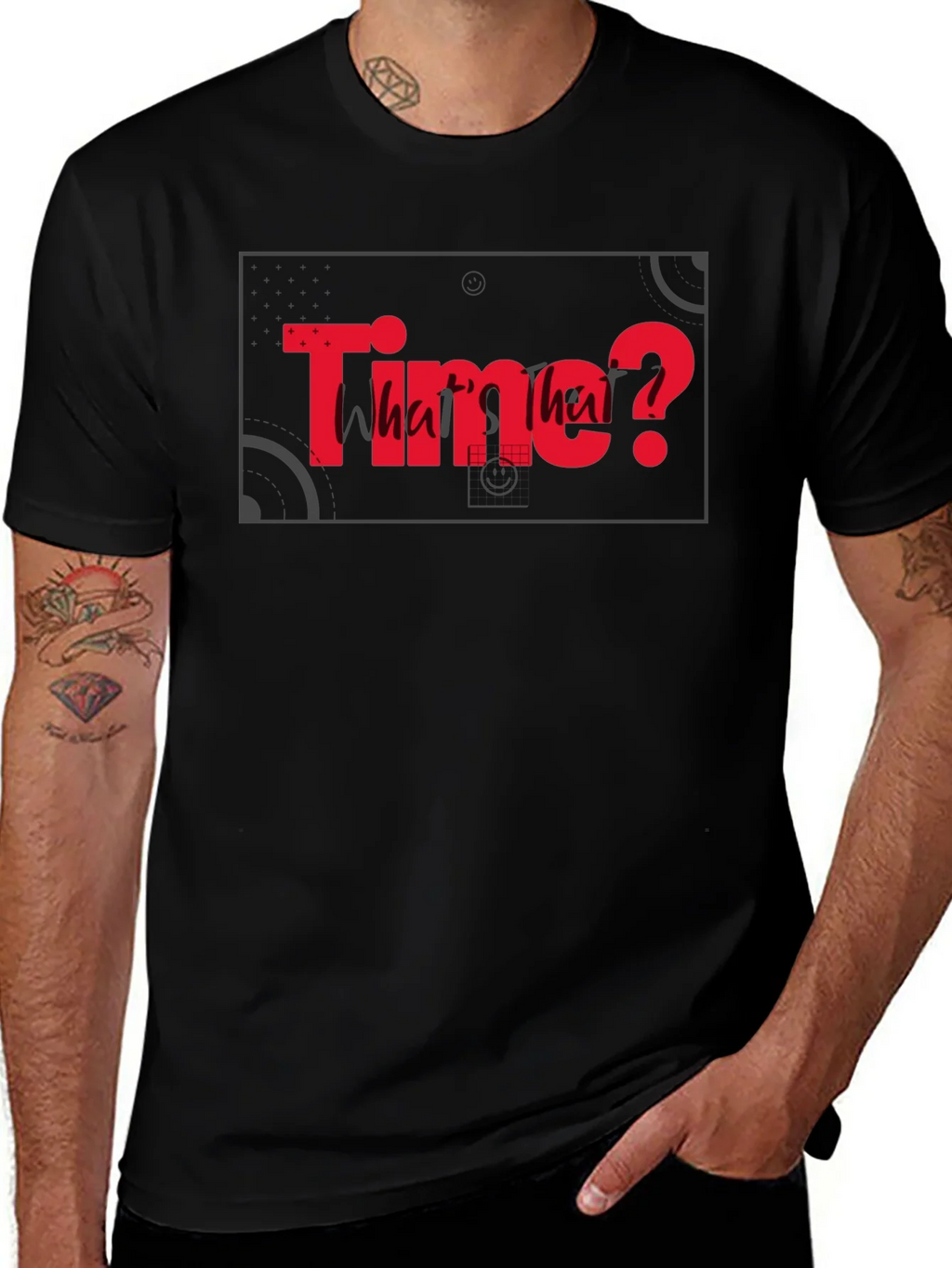 Time? Whats that? Graphic Black T-Shirt product image 1