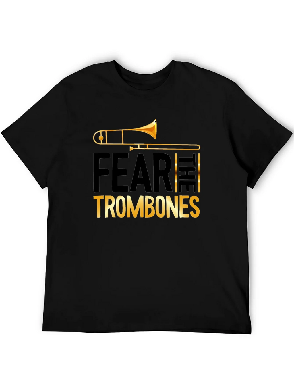 Fear the Trombones Black Graphic Tee product image 5