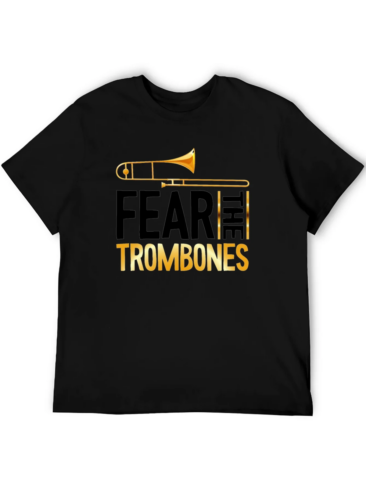 Fear the Trombones Black Graphic Tee product image 5