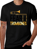 Fear the Trombones Black Graphic Tee product image 1