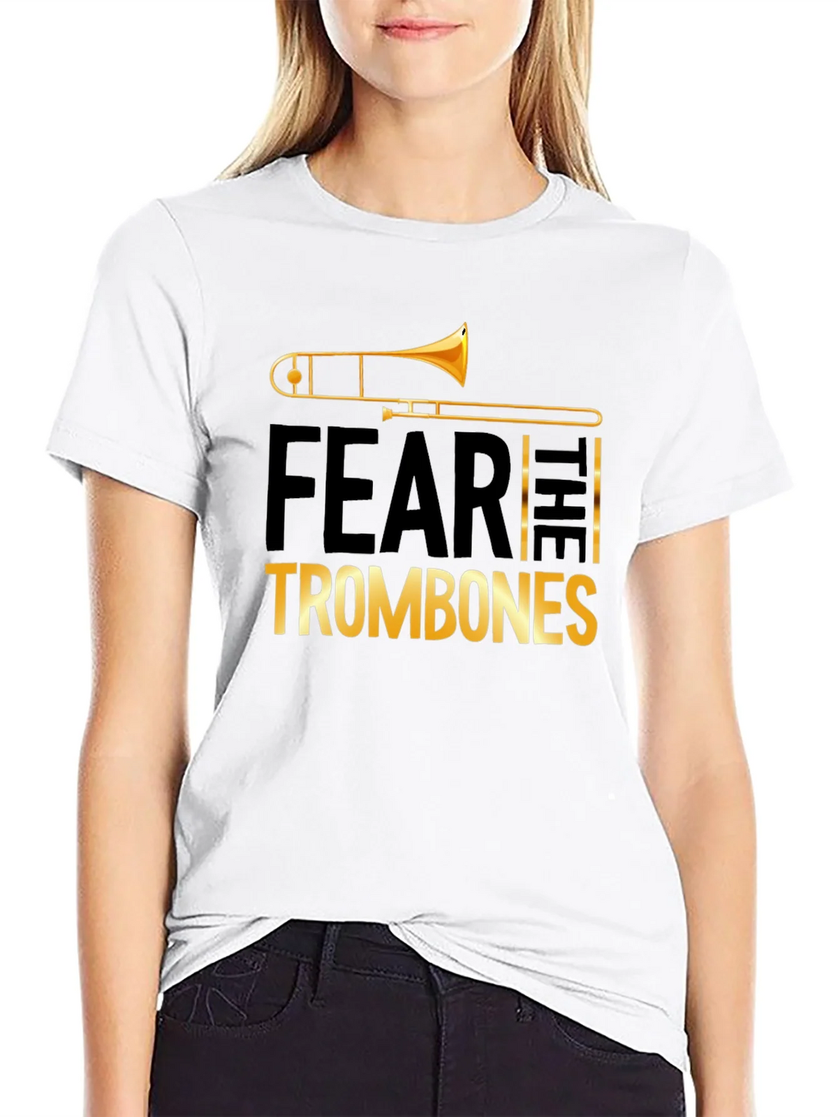 Fear the Trombones Black Graphic Tee product image 8