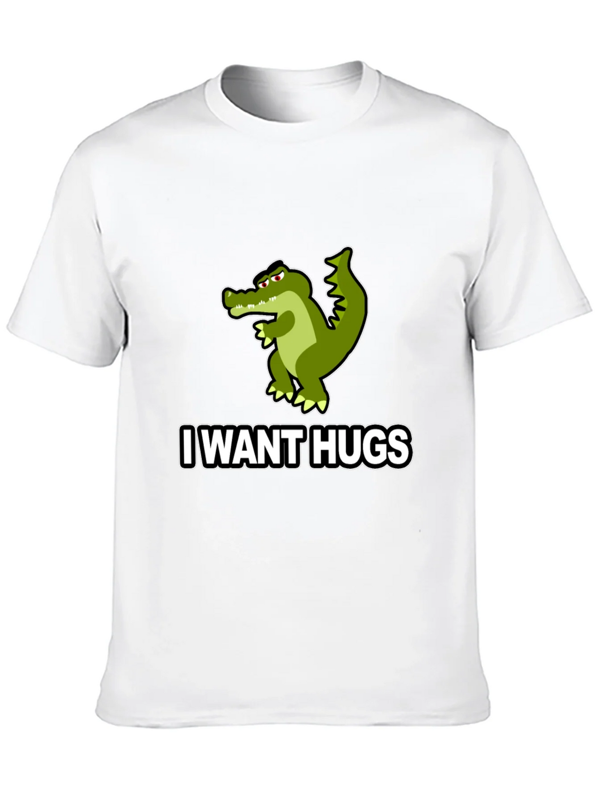 I Want Hugs Alligator Graphic Tee - Unisex Black T-Shirt product image 9