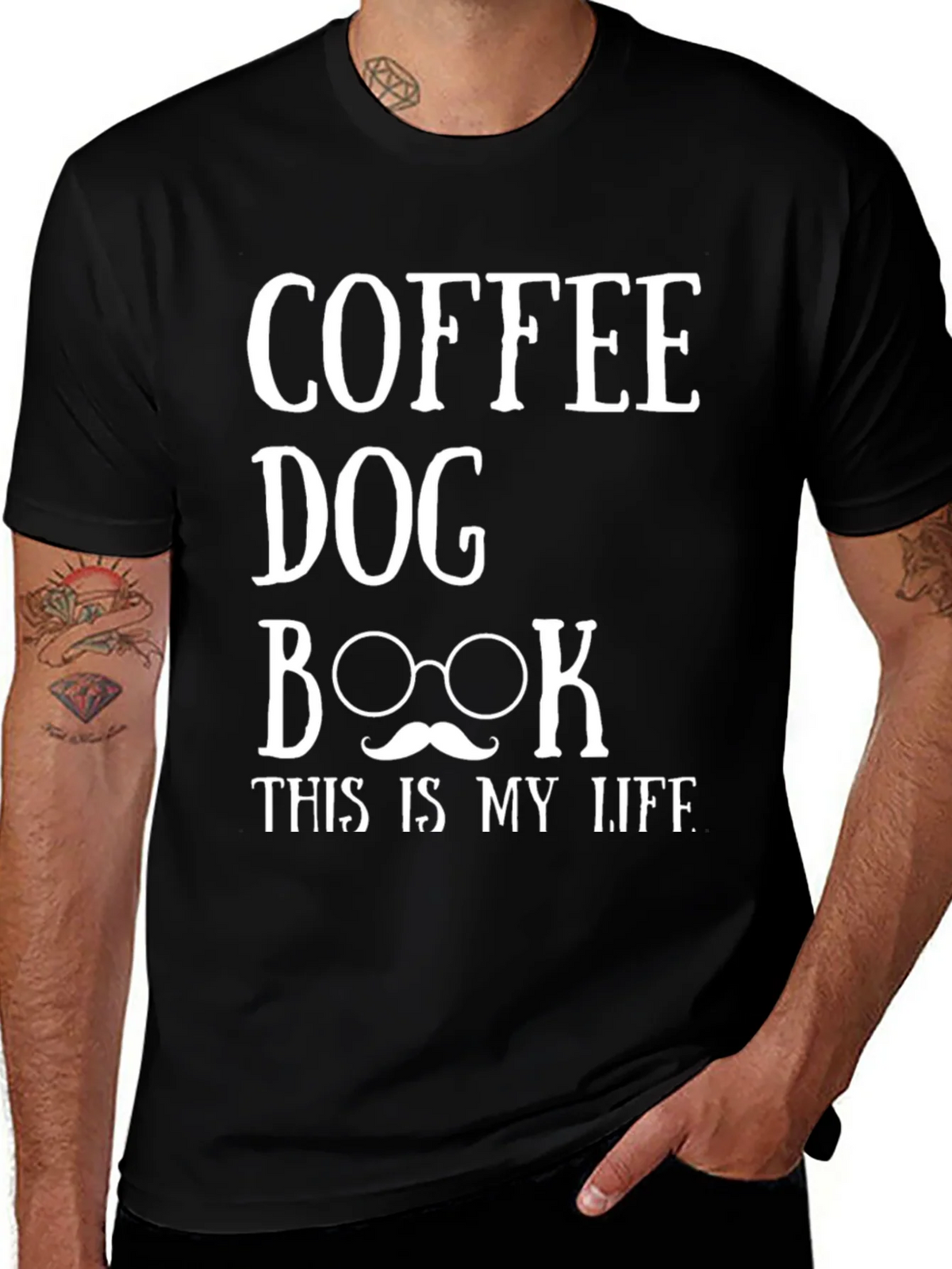 Coffee Dog Book Life Graphic Tee product image 1