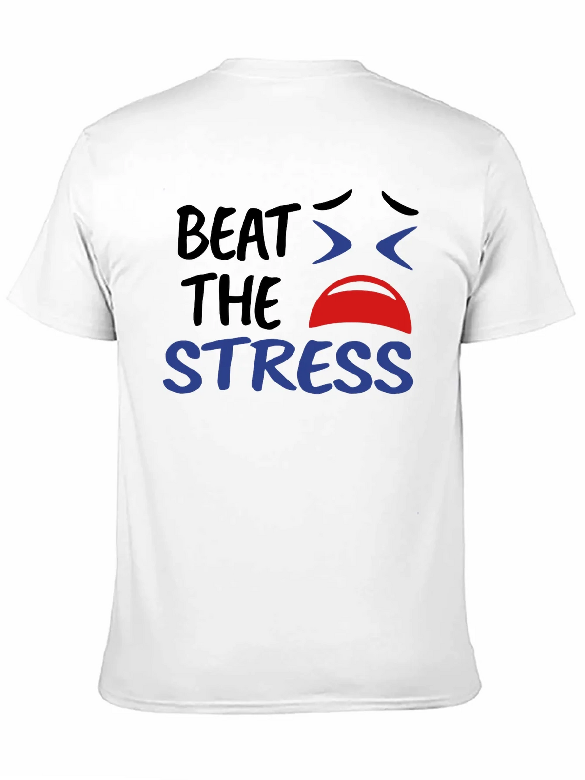 Beat the Stress Graphic T-Shirt - Black Cotton Tee product image 6