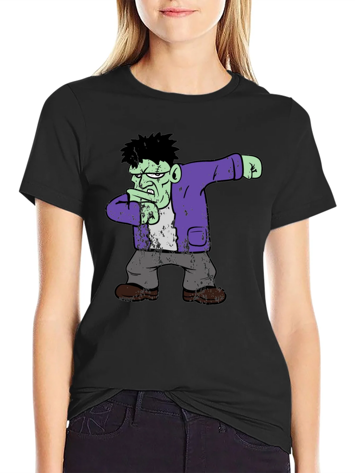 Frankenstein Dab Black T-Shirt product image 1