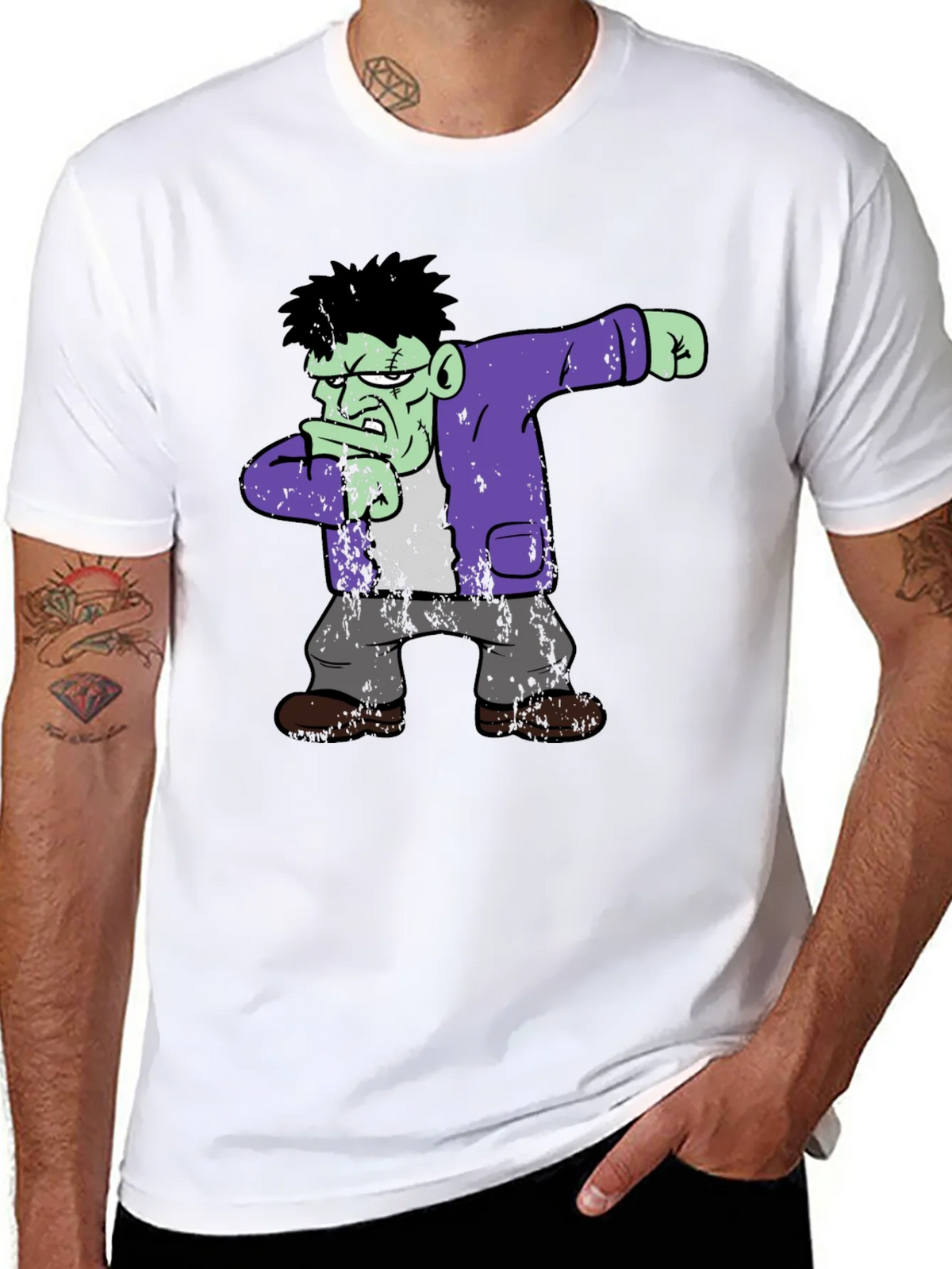 Frankenstein Dab Black T-Shirt product image 3