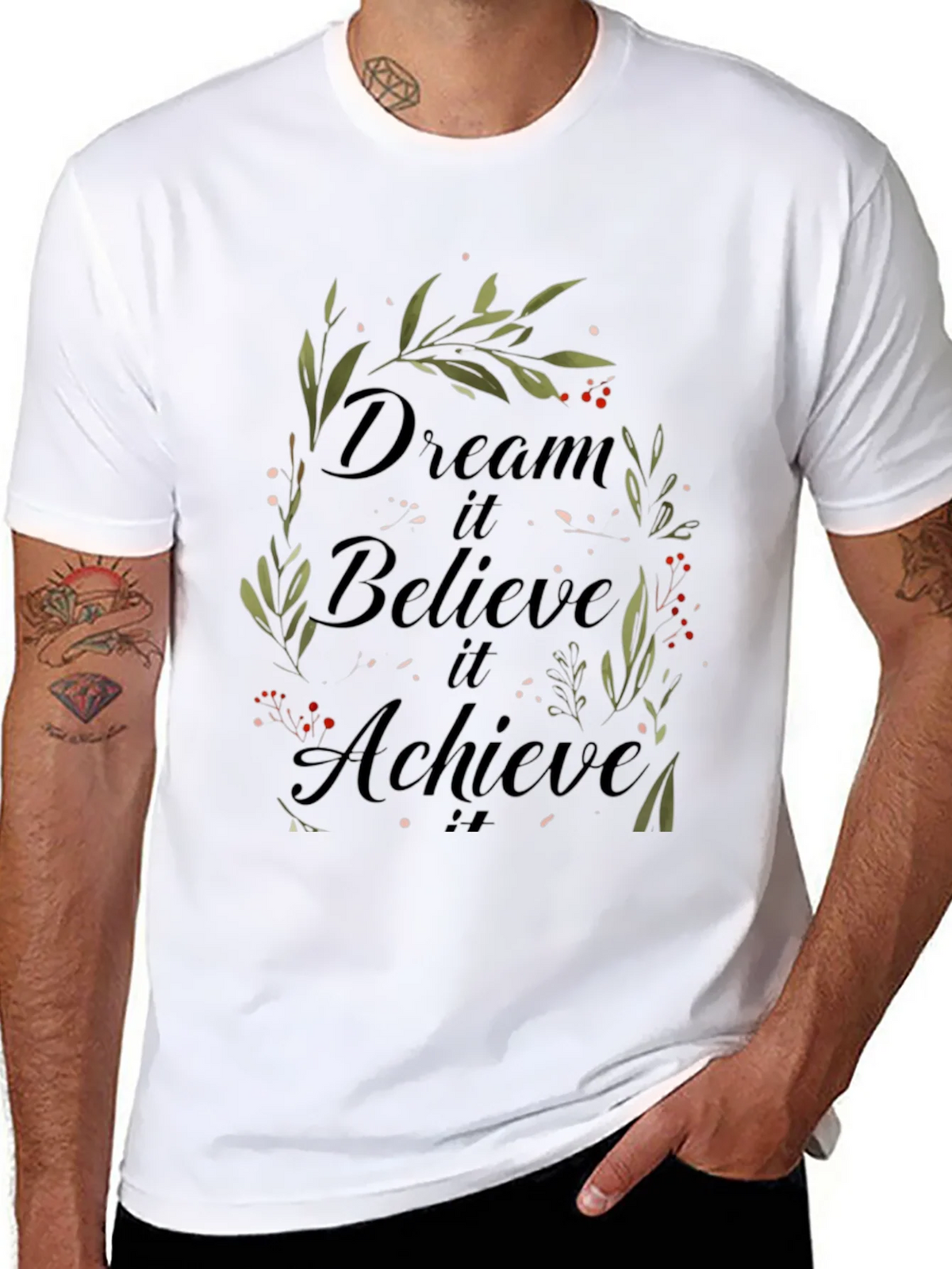 Dream Believe Achieve T-Shirt - Inspirational Design product image 6