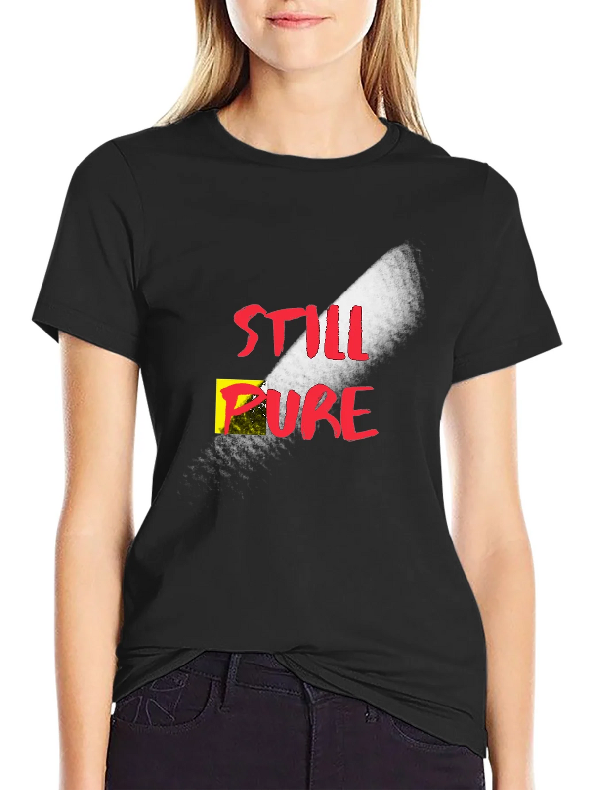 Still Pure Graphic T-Shirt - Black Cotton Tee product image 2