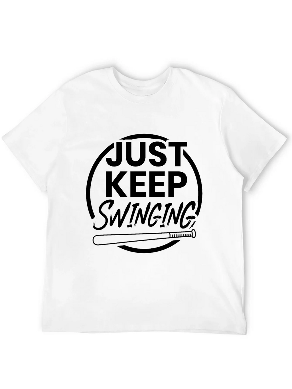 Just Keep Swinging Black Graphic Tee product image 10