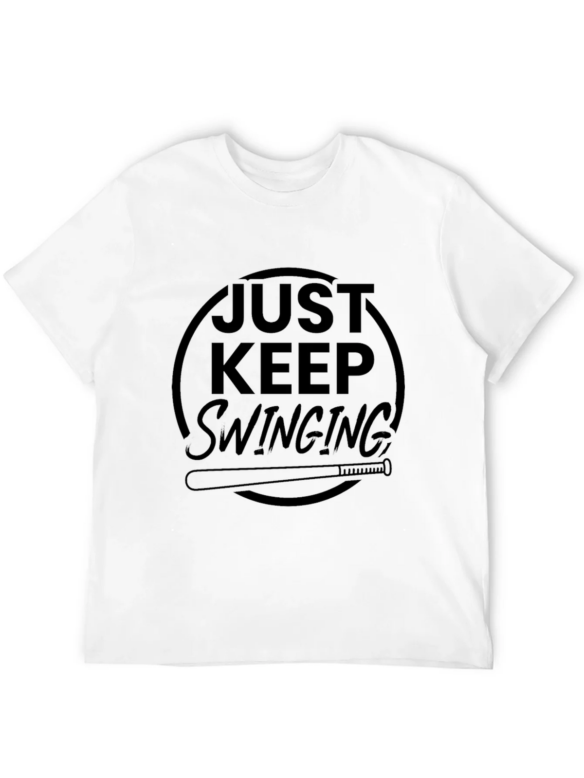 Just Keep Swinging Black Graphic Tee product image 10