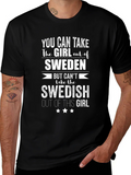 Funny Sweden Girl T-Shirt: Cant Take Swedish Out Of This product image 1