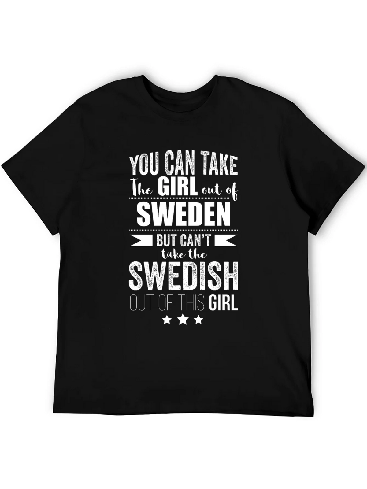 Funny Sweden Girl T-Shirt: Cant Take Swedish Out Of This product image 5