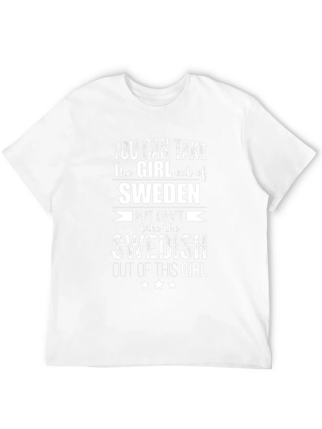Funny Sweden Girl T-Shirt: Cant Take Swedish Out Of This product image 11