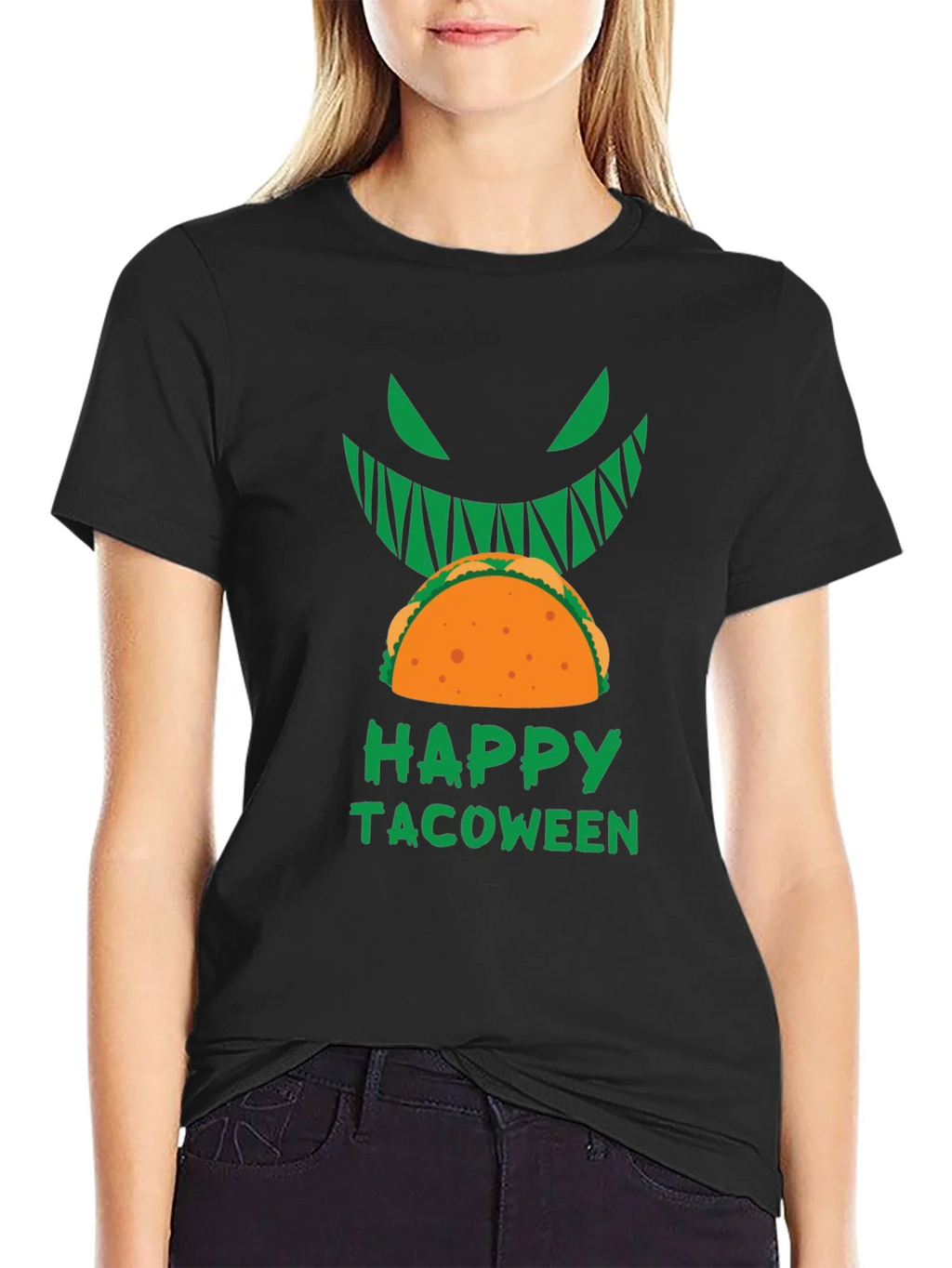 Happy Tacoween Graphic Tee - Halloween Taco Shirt product image 2