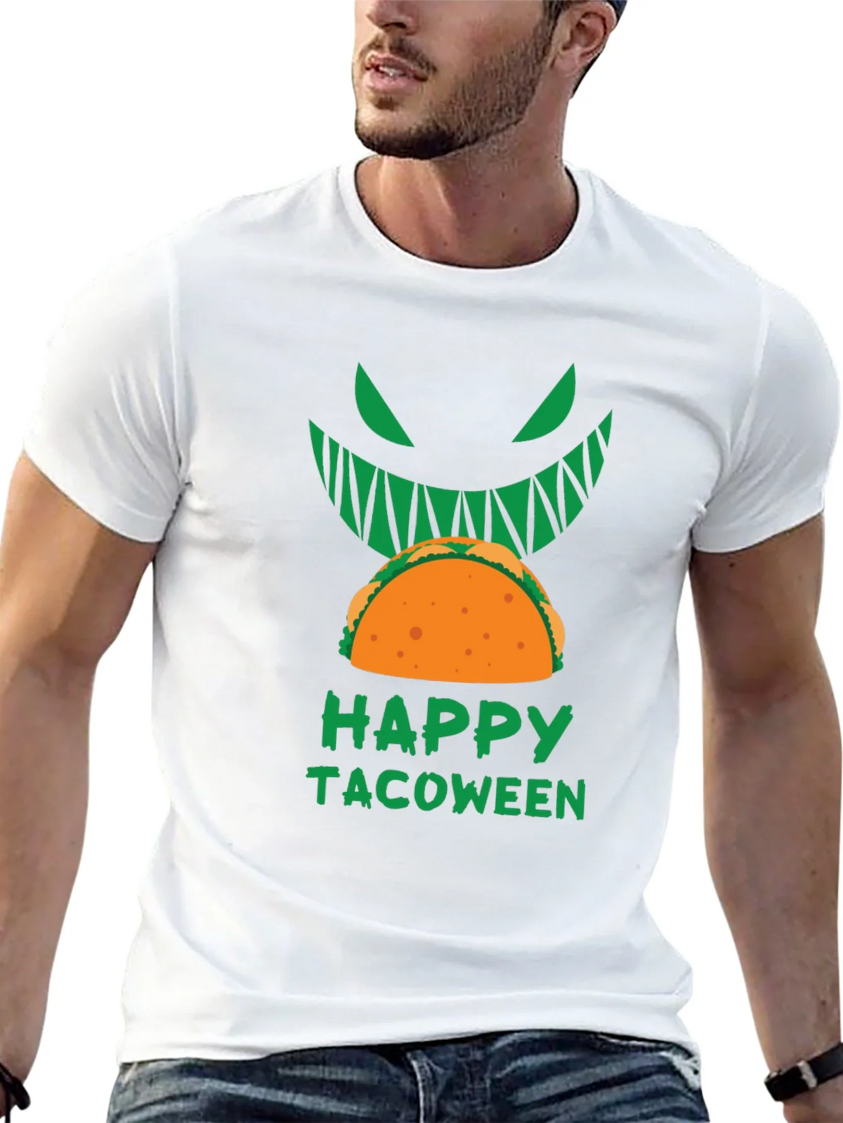 Happy Tacoween Graphic Tee - Halloween Taco Shirt product image 10