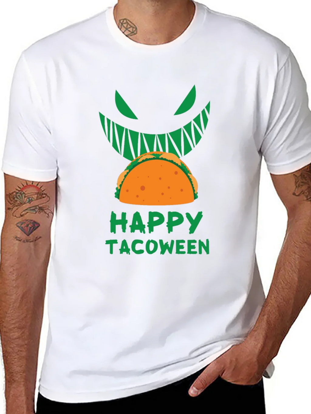Happy Tacoween Graphic Tee - Halloween Taco Shirt product image 6